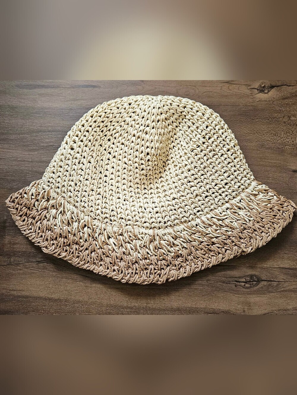Eugenia Kim New York Designer Fitted Cute Bailey Natural Ombre Straw Bucket Hat